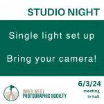 Presentation: single light studio night